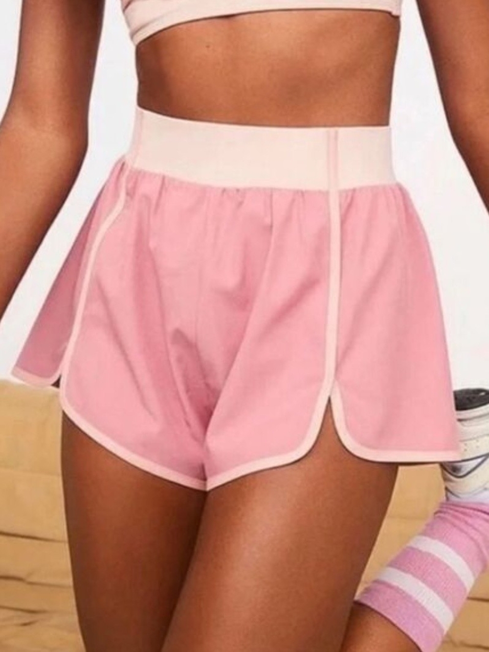 For Love & Lemons Emma Shorts In Rose Pink Women's Size XS High Rise Athleisure